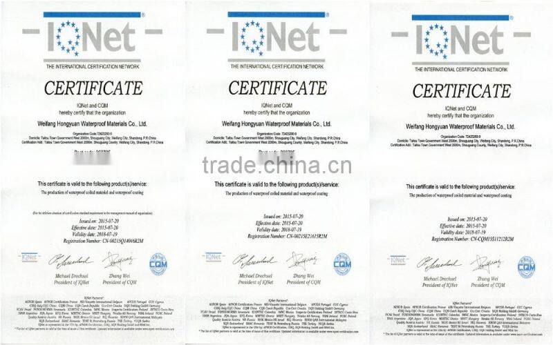 HDPE/EVA self adhesive waterproof membrane/self adhesive waterproof membrane