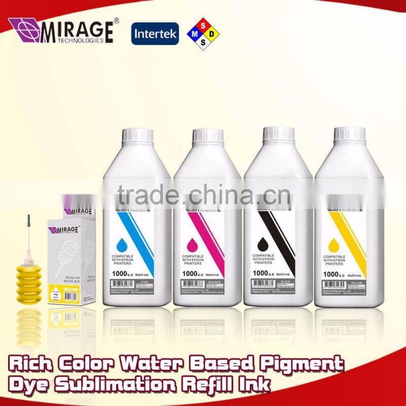 Pretty Color Refill Ink Pigment Dye Sublimation For Inkjet Printer