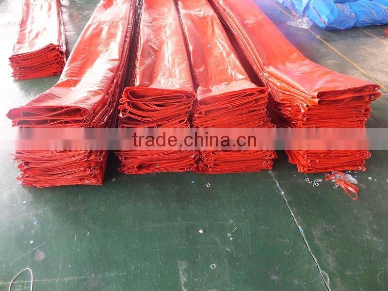 Plastic sheeting PP/PE tarpaulin leno woven fabric colored finished surface high tensible strong reinforce edge awning anti uv
