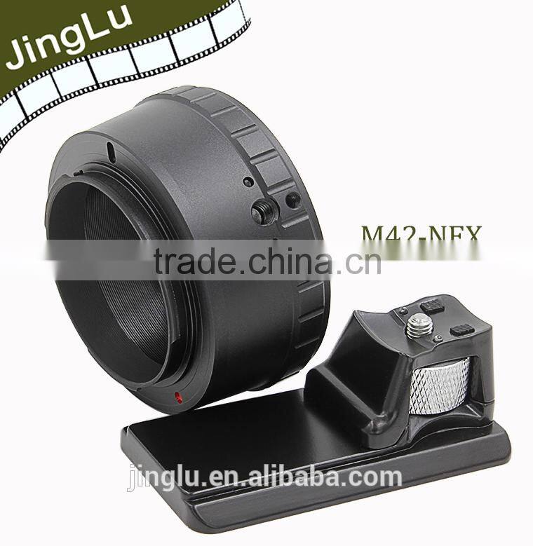 for M42 mount lens to NEX camera body lens adapter ring with long tripod