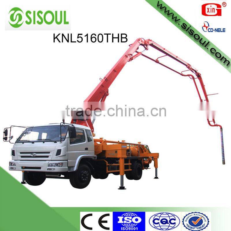 Truck-mounted electric motor concrete pump