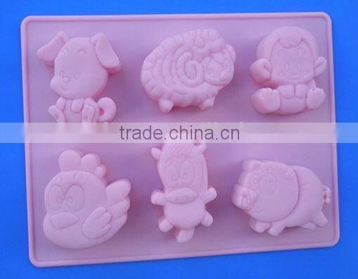 FDA/LFGB/SGS approved high quality 3d animal shape silicone chocolate mold