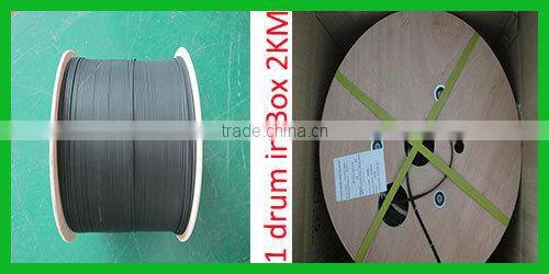 FTTH Drop cable indoor optical 1 core G657A no messenger FRP parallel LSZH jacket 2.0x3.0mm
