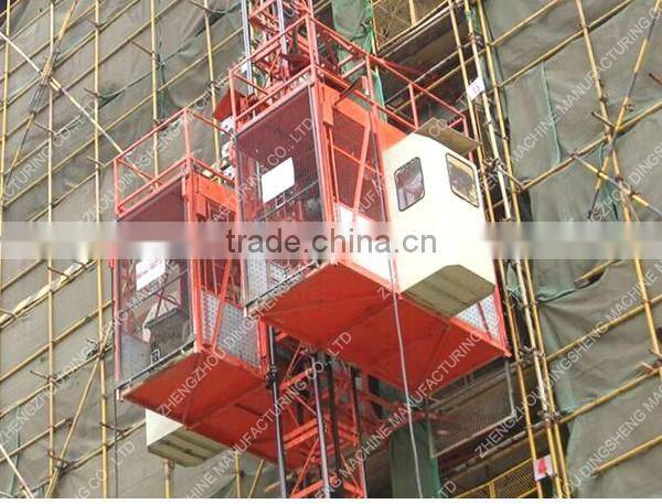 Single cage construction electric elevator