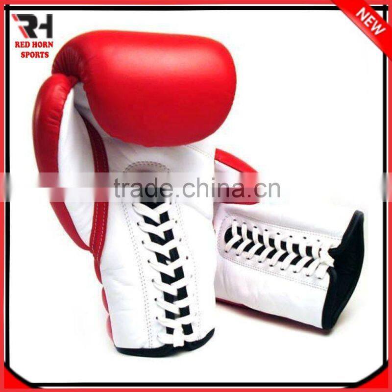 Genuine Leather Boxing Gloves, Cowhide Fight Gloves, Custom Logos are Accepted