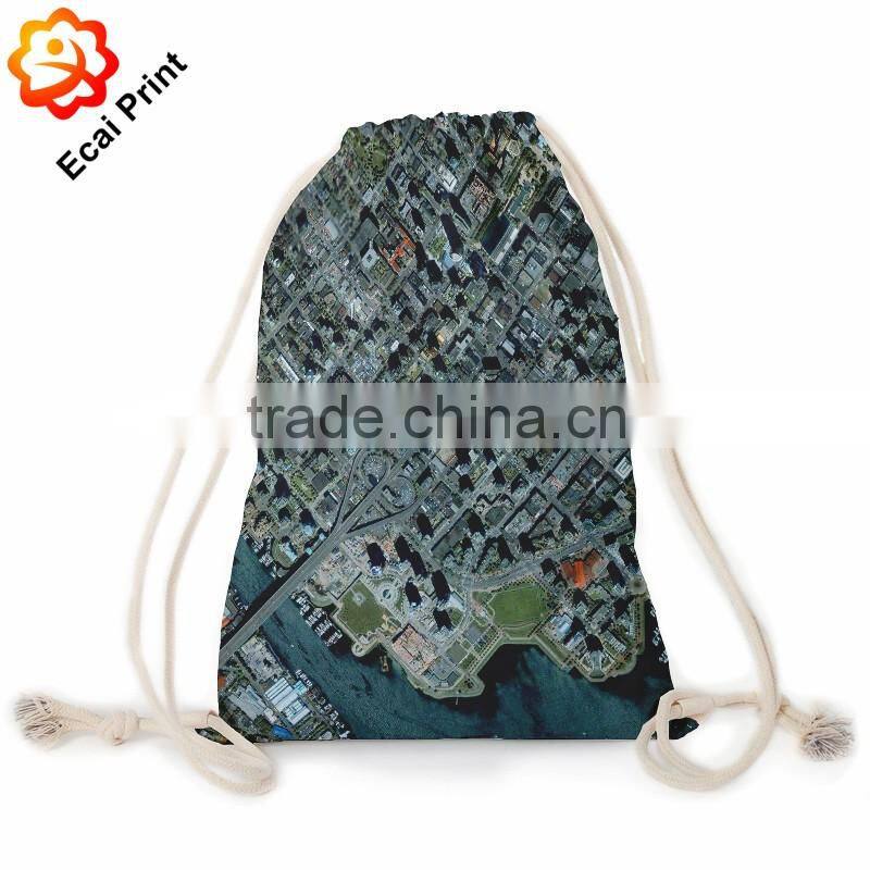 2016 hot sell custom digital printing drawstring backpack bag