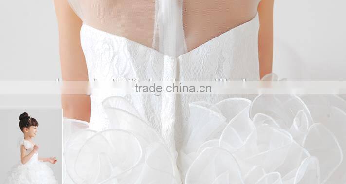 2015 hot sale children real sample flower girl dress