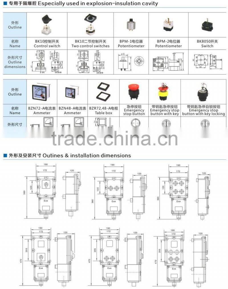 LBZ51-Explosion-proof corrosion proof control station for hazardous location