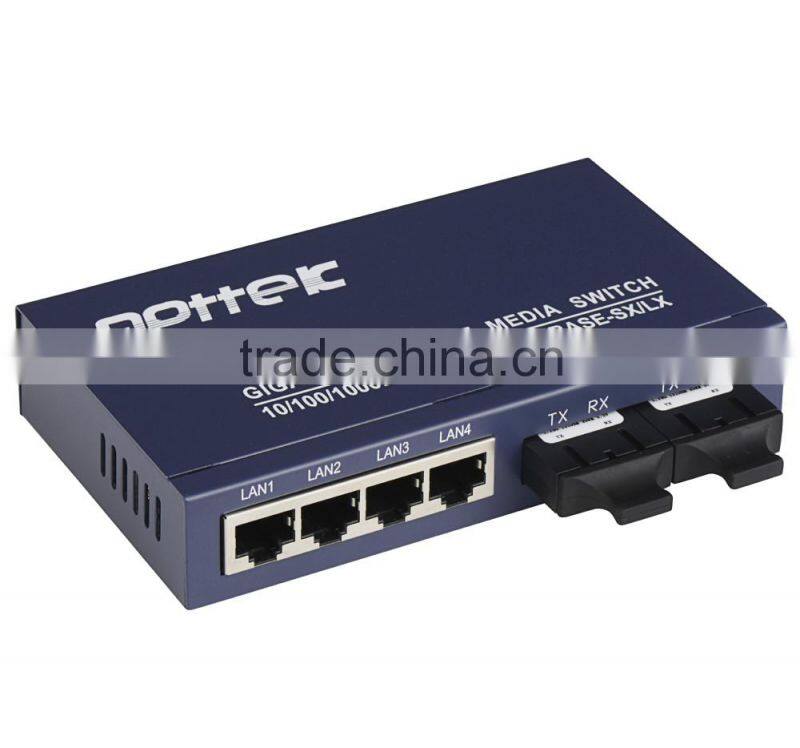 Light ning Industrial ethernet switch 12V optical ethernet switch