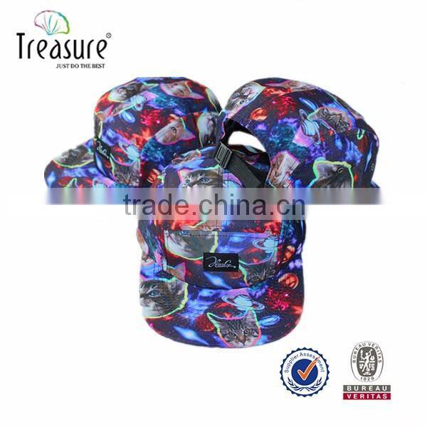 5 Panel Casual Flat Bill Adjustable Snapback Ahats and Caps