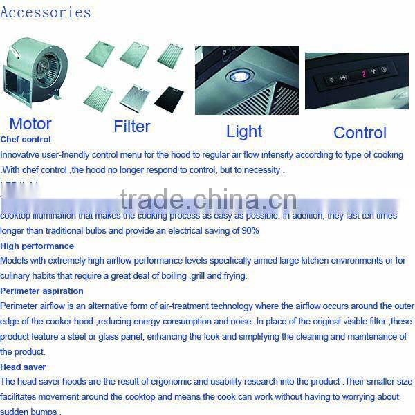 Integrated Wall Mounted Commercial Kitchen Chimney range Hood