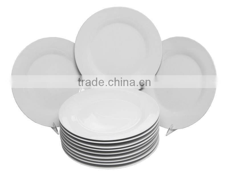 Pure Super White China Original A AB Grade Quality Ceramic Porcelain Plates Dishes Restaurant Hotel Service