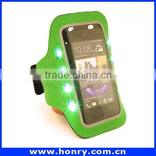 New Arrival LED neoprene phone bag sports running armband for iphone 6