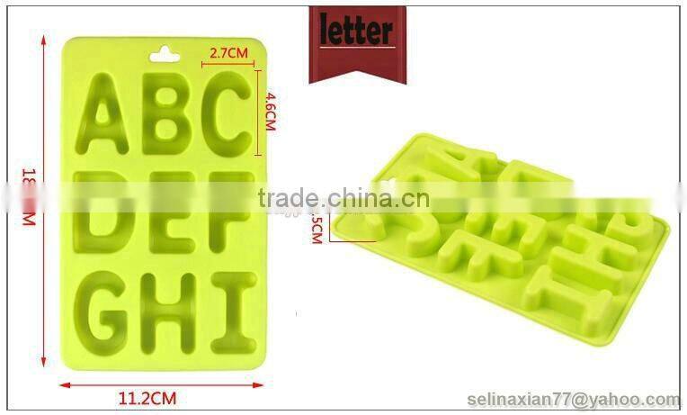 A Set of 3 Silicone Letter Alphabet Pudding Bakeware Mould Cake Chocolate Ice Maker Mold China