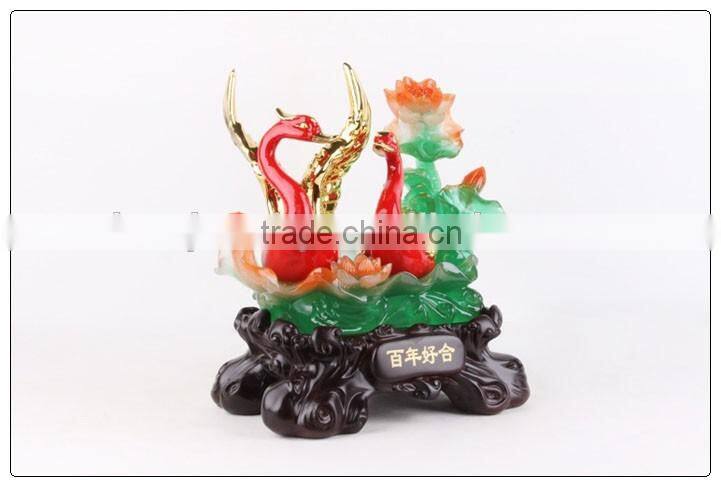 Luckly Swan , Love swan ,swan statue animal craft figurine