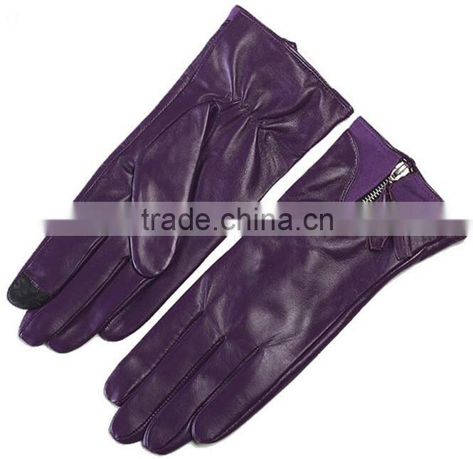 Hot sale ,Ladies Wearing Touch screen Leather Gloves