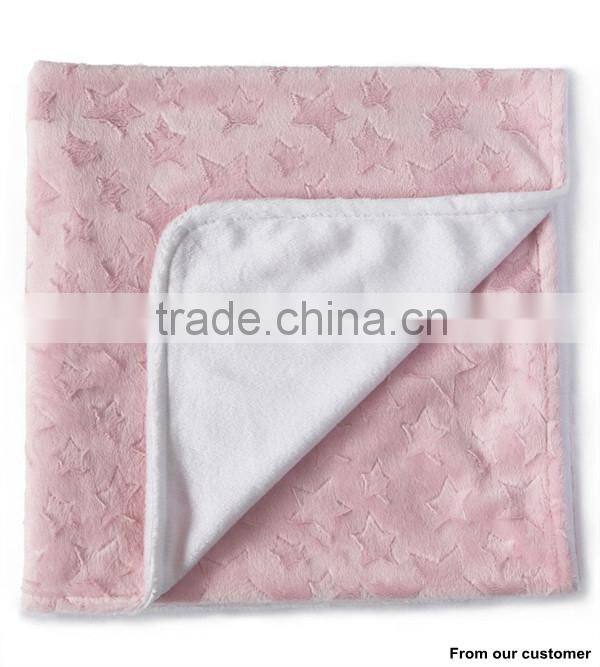 2016 Most Professional China Supplier Embossed Star Velboa for Baby Items