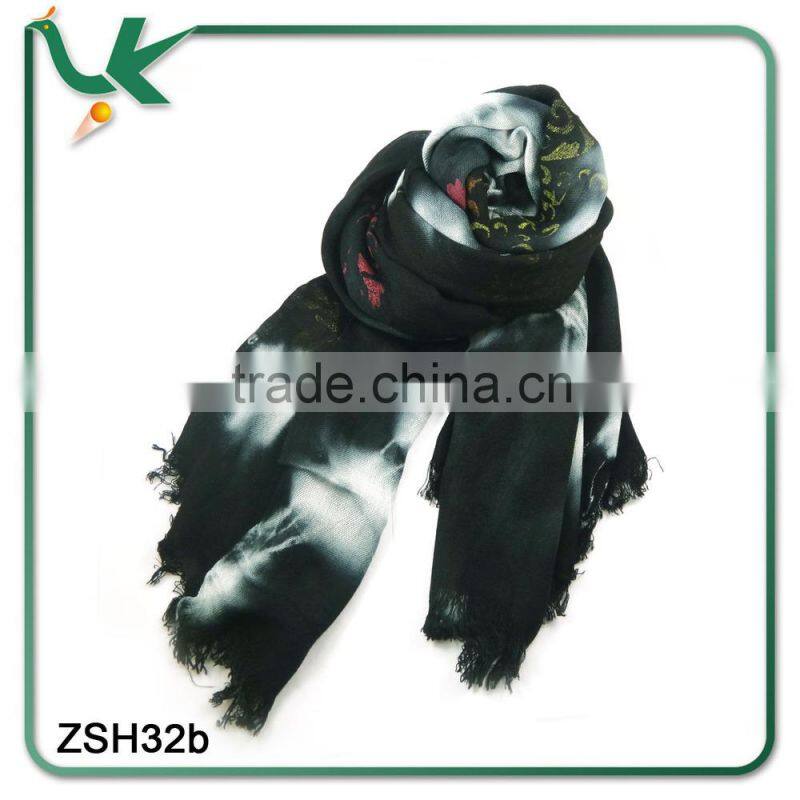 lady's long square polyester fashion scarf