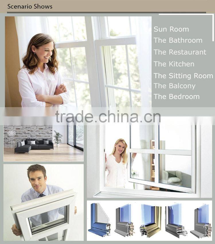 2015 Hot sale Australian standard thermal break /aluminium top hung window/double glazed windows