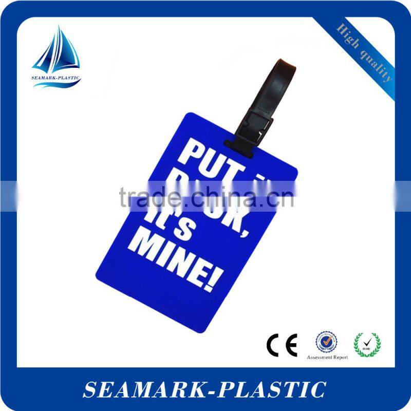 2016 promotional gifts custom made rubber luggage tag maker in China