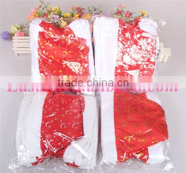 Factory direct sale snowflake plush christmas santa claus hat