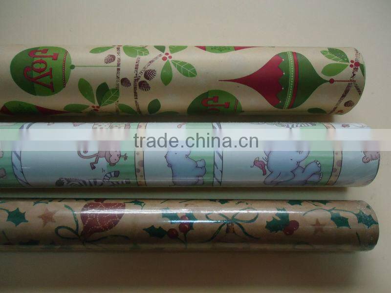 custom print kraft gift wrapping paper