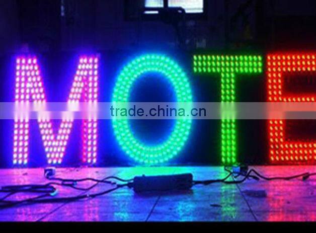 50pcs string 12mm WS2801 digital led pixel module IP66 DC5V input 0.3W full 24 bit color