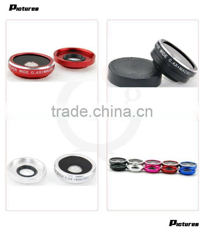 zoom lens for mobile phone camera lens 2 in one lens kit 0.4x super wide angle lens macro lens for iphone 6