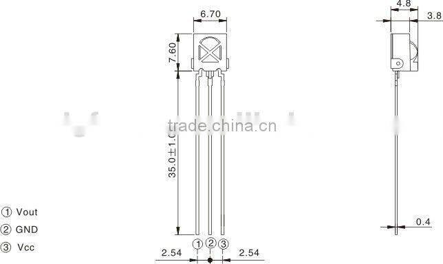 ir infrared sensor / ir receiver module DQIR-38312G6