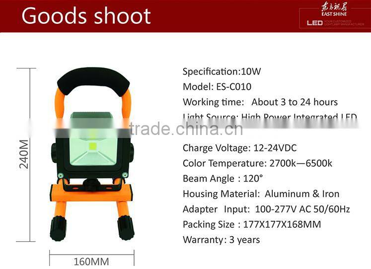 Good quality portable easy maintenance portable rechargeable cob led flood light