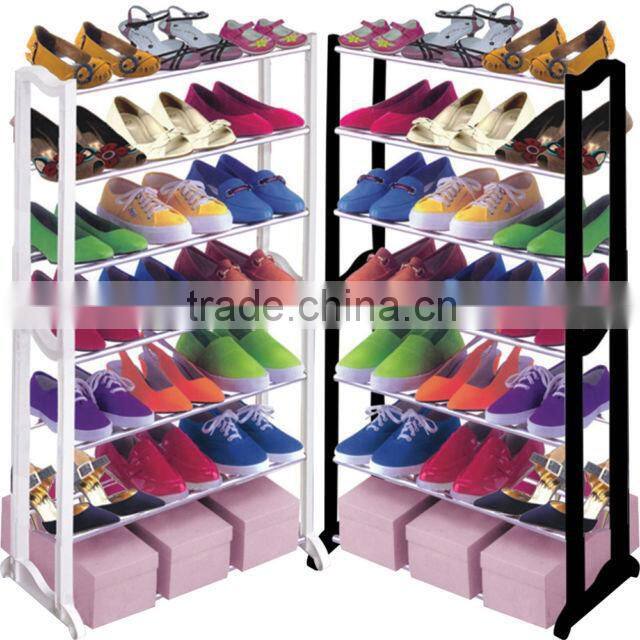 hot selling white color 10 tiers folding shoe rack