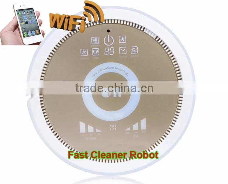Smartphone WIFI APP Control robot vacuum cleaner wet QQ6KDM updated with Air purifier,3350MAH Lithium battery