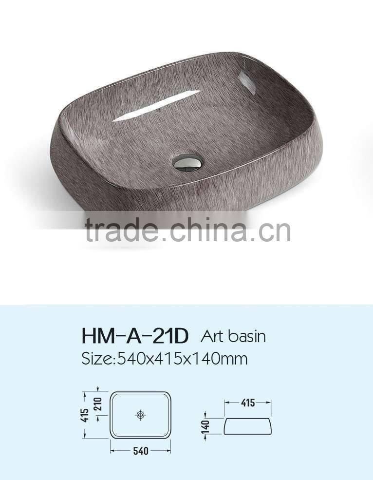 Bathroom Wash Hand Single Hole Art Basin