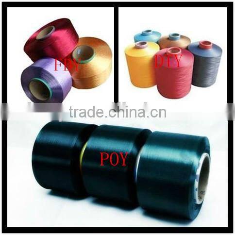 semi dull or best bright dope dyed polyester fiber yarn wholesaler China