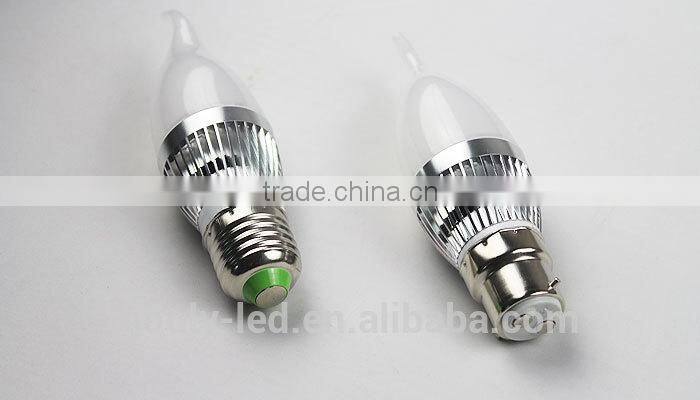 3W No UV radiation Dimmable/Non-Dimmable led candle light 260LM