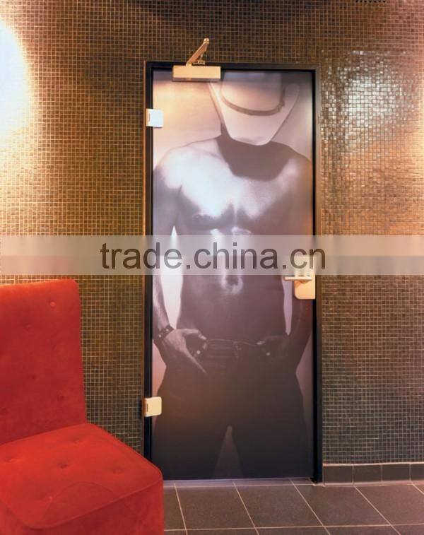 Decorative Art Glass Painted Interior Glass Partition Wall