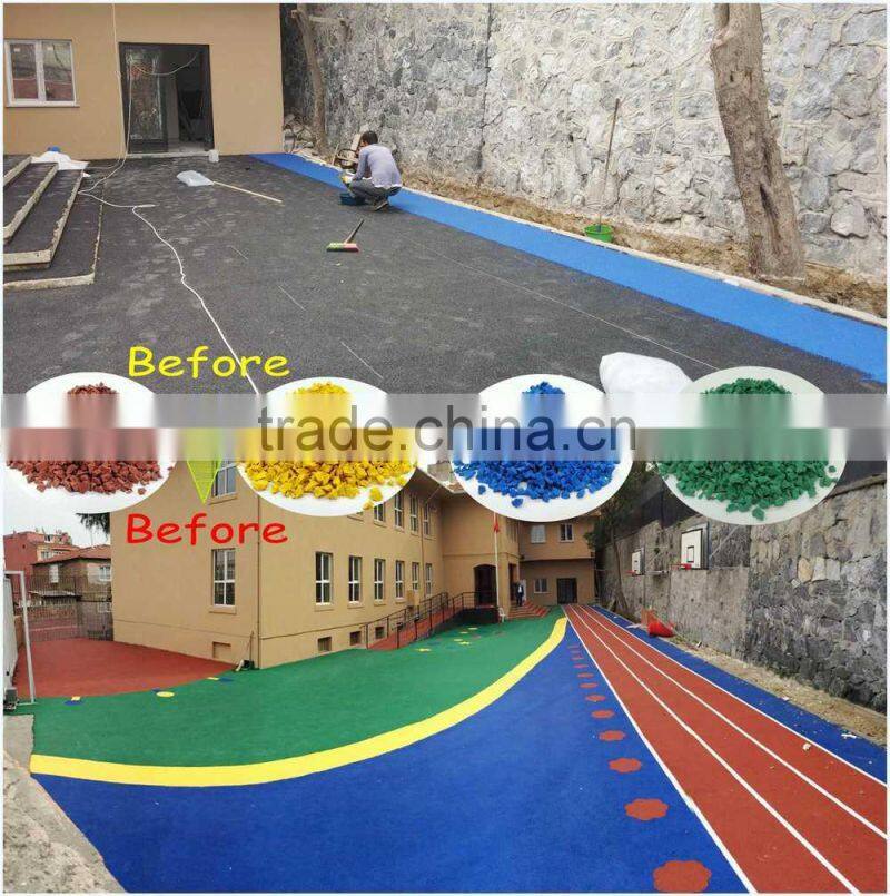 Blue epdm granules/green epdm chips/red crumb rubber/rubber sheet for flooring-g-y-160504