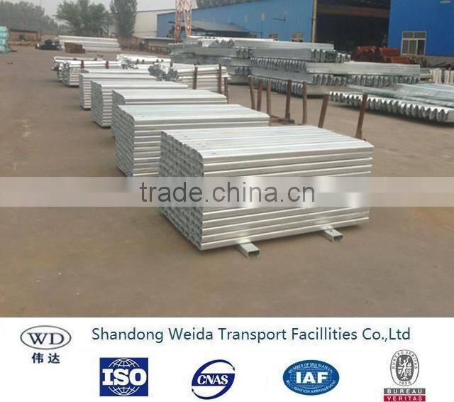 Metal Square Post Highway Guardrail Used