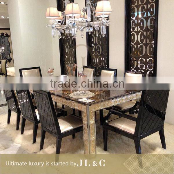 2014 New crystal wooden dining room set, luxury dining table, JT14 from china supplier-JL&C Furniture