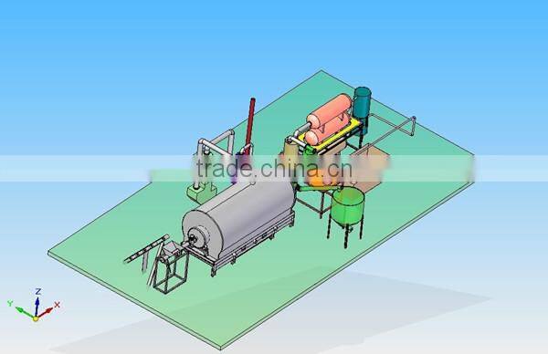 Continuous system scrap rubber oil extraction pyrolysis machines