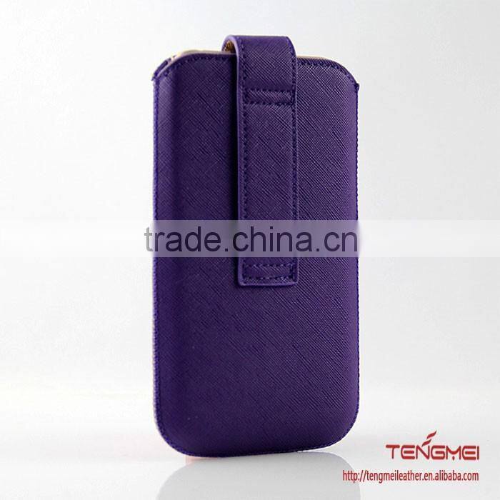 flanging pouch case with pattern embossing, universal case custom made