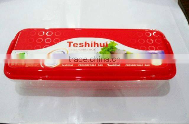 2 layers stacking square plastic food container