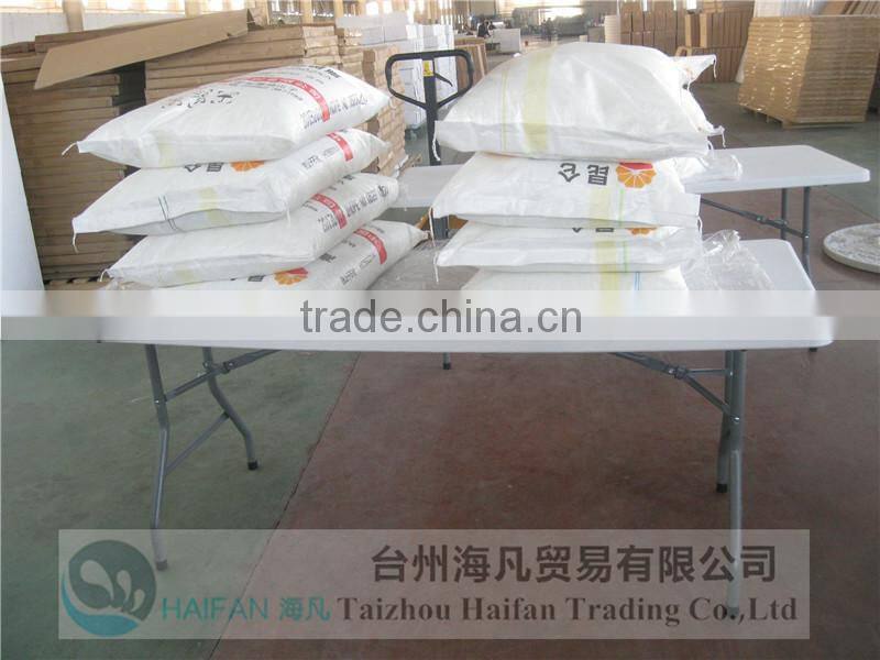 6FT folding portable plastic picnic table /outdoor picnic table folding in half /cheap and light camping table