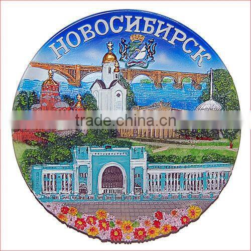 custom Russia Main Attractions ceramic souvenir plate