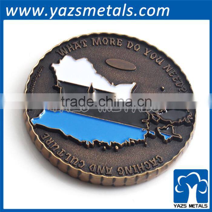 custom design engrave metal timer coin
