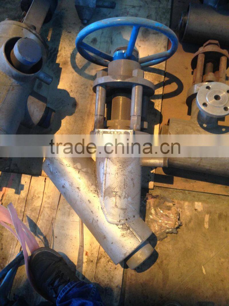 Jacketed Y type stop valve,Melt Stop Valve,Stainless Steel Valve