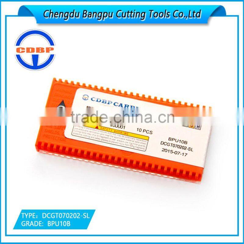 CDBP carbide insert heat resisting alloy processing DCGT070202-SL
