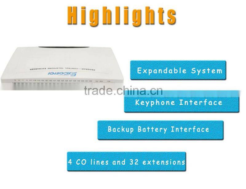 PABX switchboard with PC management software CP832-432