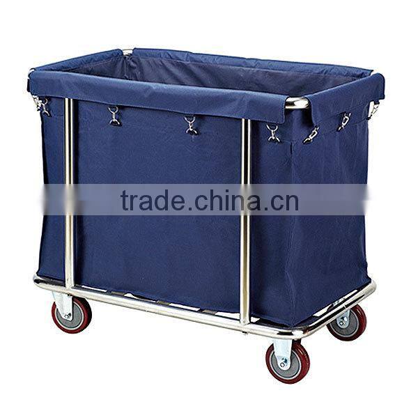 well sale wheelie hotel linen housekeeping trolleys cart with canvas