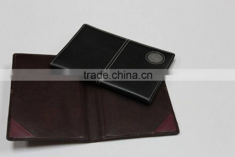 Dongguan factory direct custom High-quality leather passport holder with Multi-function pocket and Customized Logo
